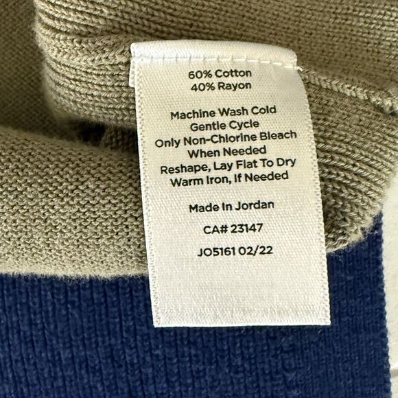 Talbots Sagebrush Olive Gold Tipped Girlfriend Cardigan Sweater Size Large - Picture 9 of 14